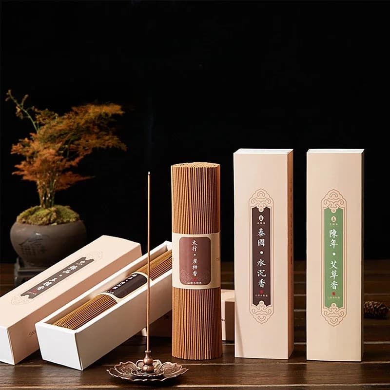 Incenso in legno di sandalo Incenso in legno di agar per uso domestico Joss Stick Assenzio naturale Repellente per zanzare Lavanda Aromaterapia