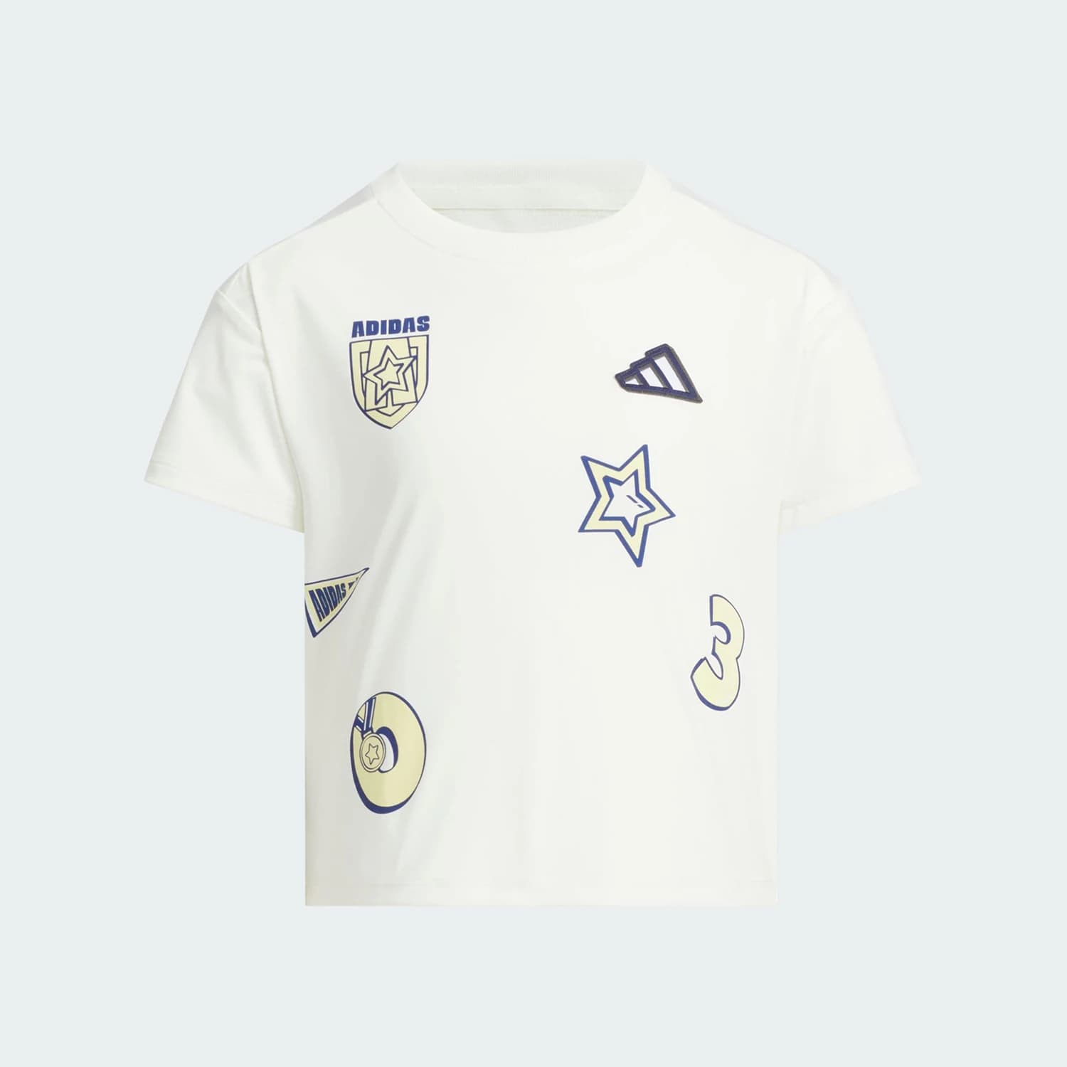Adidas Authentic Summer Edition Children's Pattern Sports Knitted T-shirt JM3438
