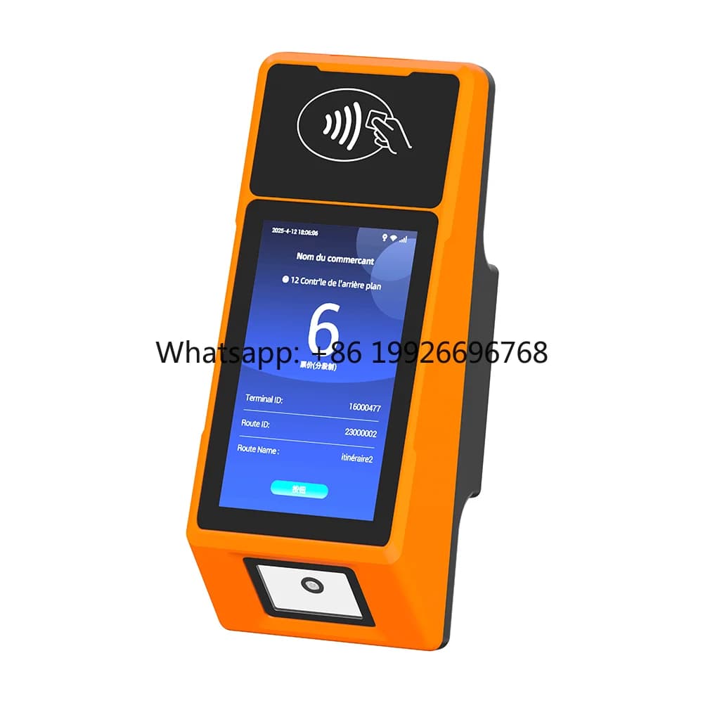 Terminale Validatore Bus Linux M10L, Terminale E-Ticketing, Terminale EMV L1/L2 3G/4G WiFi GPS, Lettore di Carte NFC QR Code per Autobus Pubblici