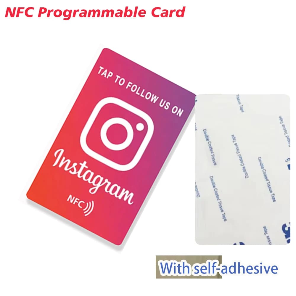 5/10 Pezzi Carta NFC RFID Adesiva per Condivisione Media e Recensioni Aziendali, Migliora SEO, Risparmia Tempo, Adesivo Facile da Usare