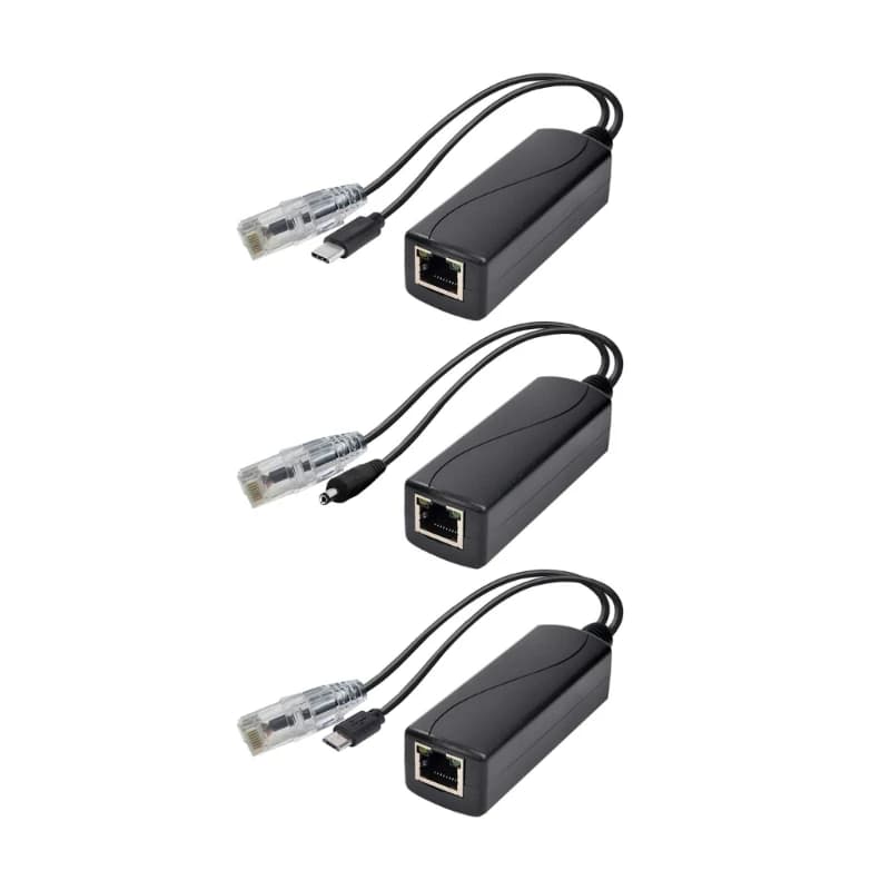 Splitter PoE Gigabit 1000m 48V A 5V 2.4 A separatore PoE TYPE-C/DC5521/spina di alimentazione Micro USB Splitter per applicazioni ampiamente