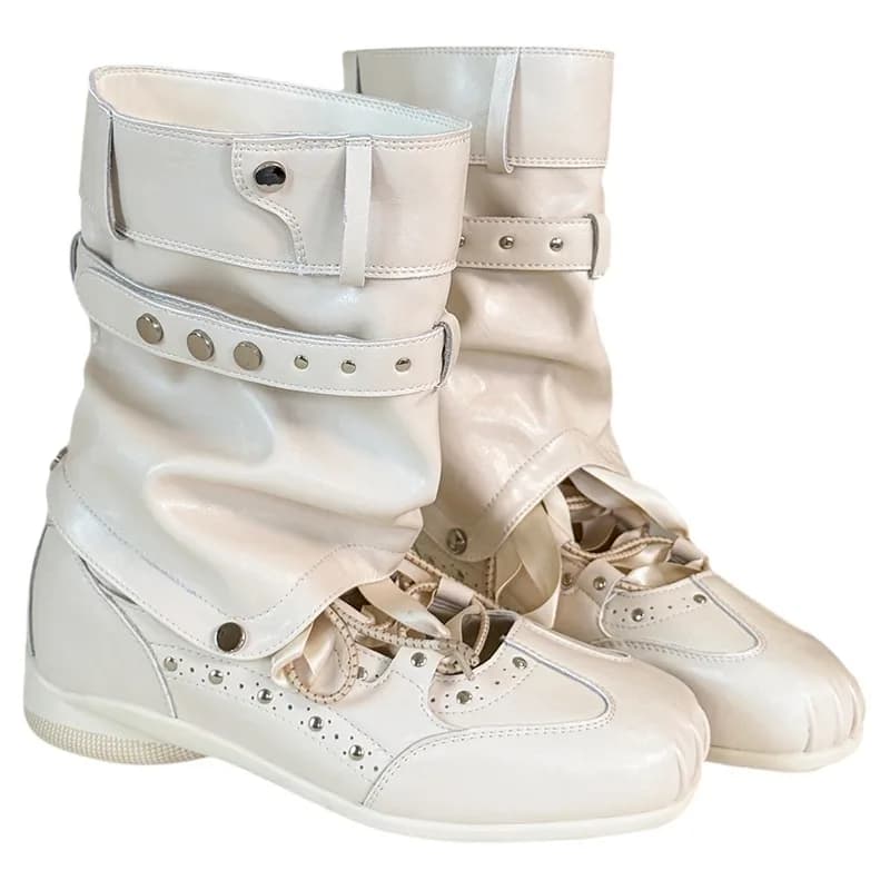 Stacked Boots for Women with Pleated Designs, Featuring 2026 Heel Height and Short Length.