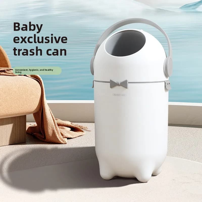 Diaper Trash Bin Baby Diaper Storage Bin Large Capacity Baby Specific Odor Proof Diaper Trash Bin