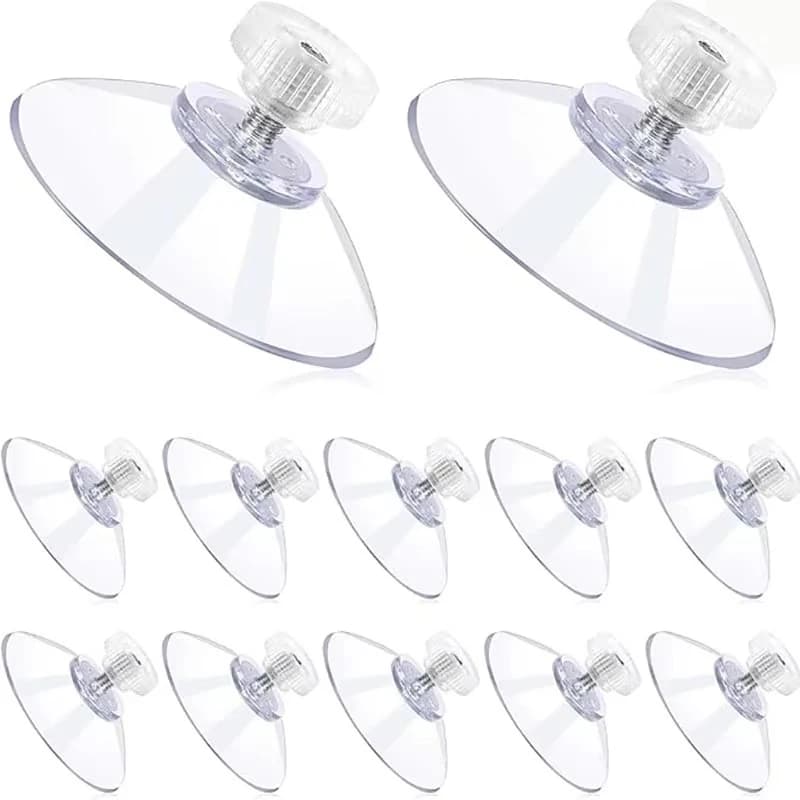 5-20 Pezzi Ganci a Ventosa con Vite e Dado, Ganci a Ventosa Trasparenti in PVC Resistenti per Bagno, Cucina, Uffici, Finestre