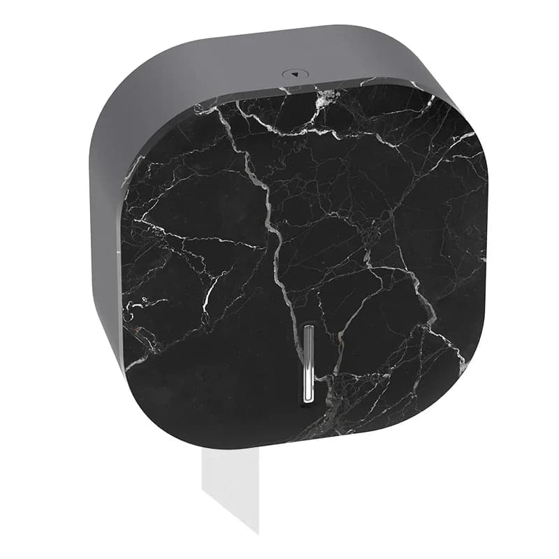 Dispenser di Carta Igienica a Muro con Texture Marmorizzata, Senza Foratura, Portarotolo Manuale per Rotoli Jumbo, Dispenser di Asciugamani di Carta