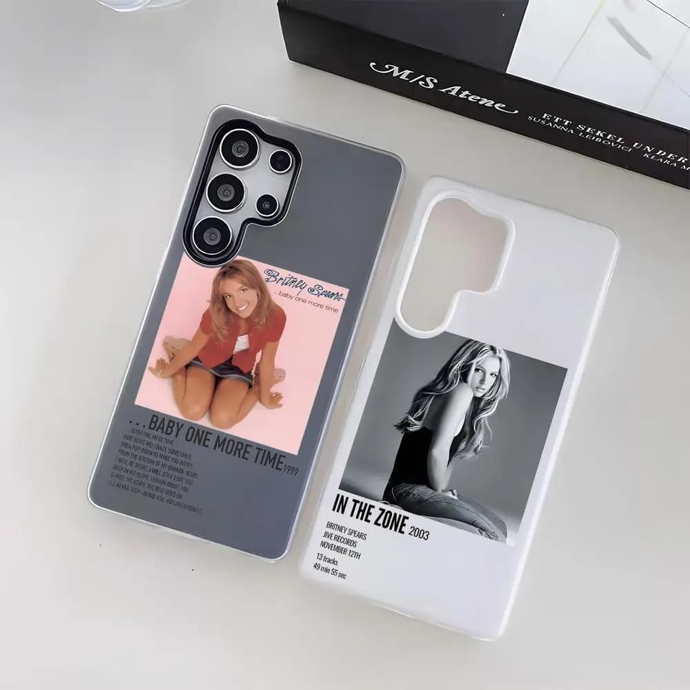 Cover Morbida Antiurto in Gelatina Smerigliata Singer B-Britney Spears per Samsung Galaxy S25 S24 S22 S23 Ultra S21 S20 Plus