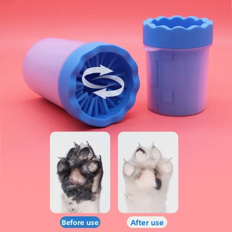 1 Pezzo Tazza in Plastica per Lavaggio Zampe Animali Domestici, Spazzola in Silicone per Cani e Gatti, Rimuovi Fango dalle Zampe, Misure S M L