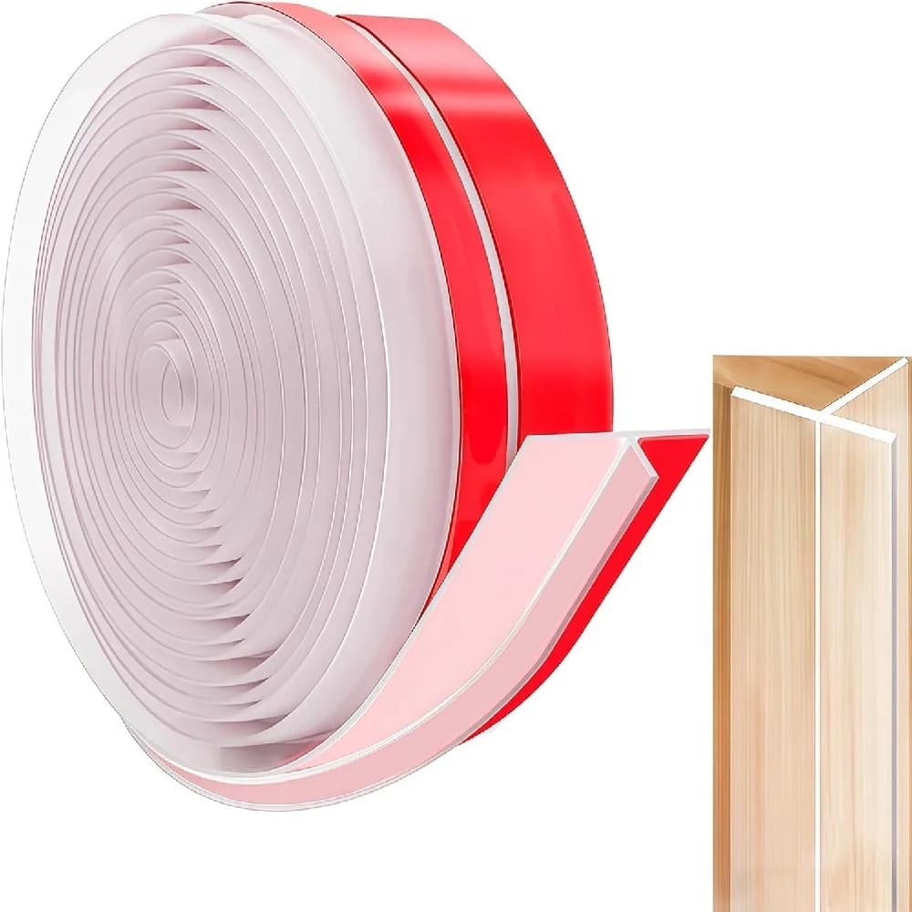 1pc1/3meters T-Shaped Door Draft Stopper Windproof Weather Stripping Self-adhesive Seal Strip Side of Door Frame