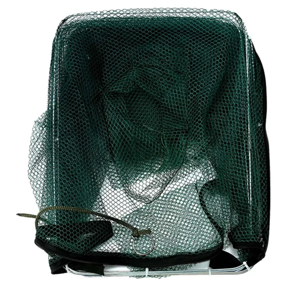 Ombrello a rete pieghevole portatile con rete da pesca, 6/12 fori, gabbia per gamberetti, trappola da pesca verde, attrezzatura da pesca