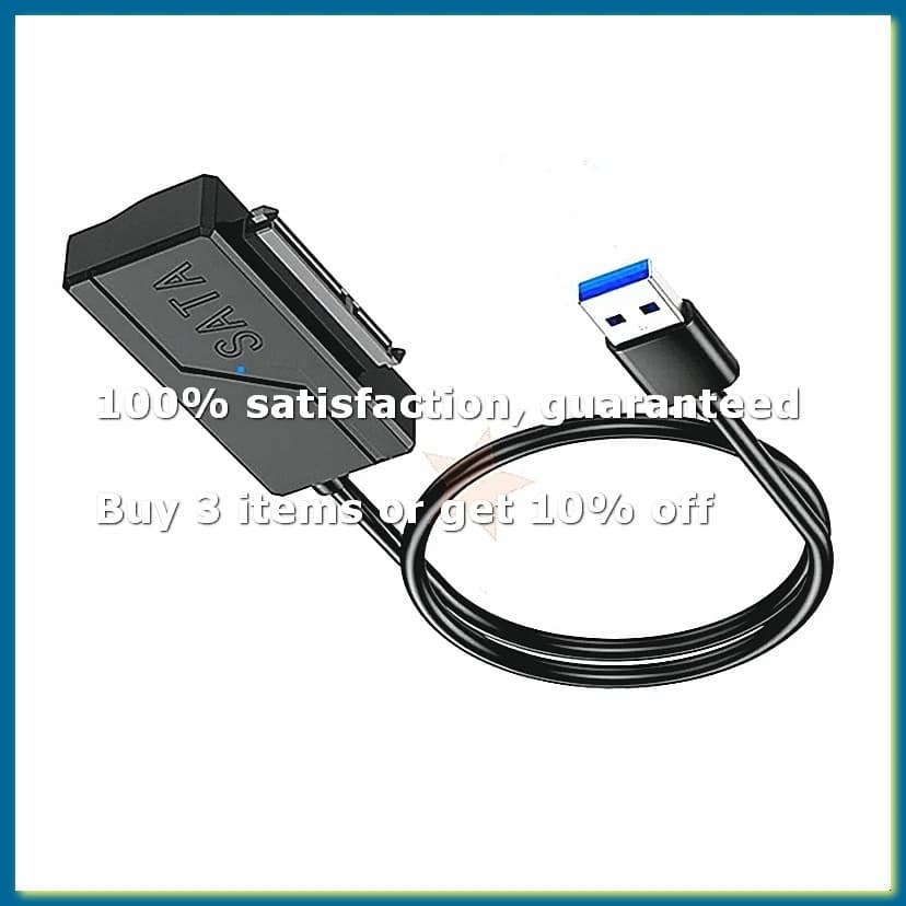 USB 3.0 to Sata Cable Sata III to Usb 3.0 Adapter Cable Support 3.5 2.5 Inch External HDD SSD Hard Drive Up to 6 Gbps