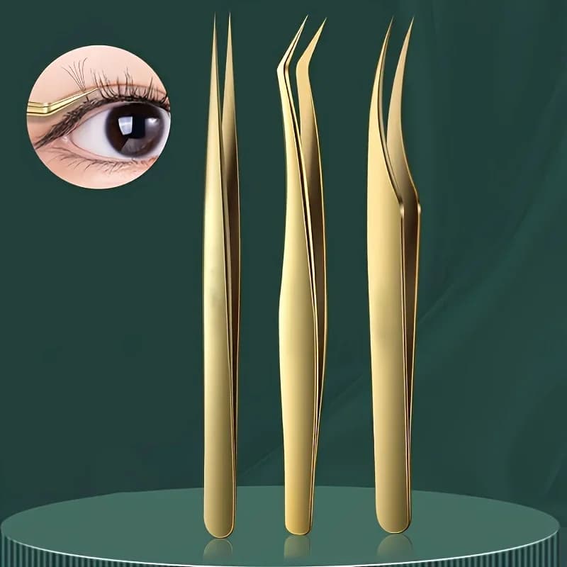High-precision eyelashes Instrument for the smoothing of false eyelashes for straight and curved eyelashes extraction