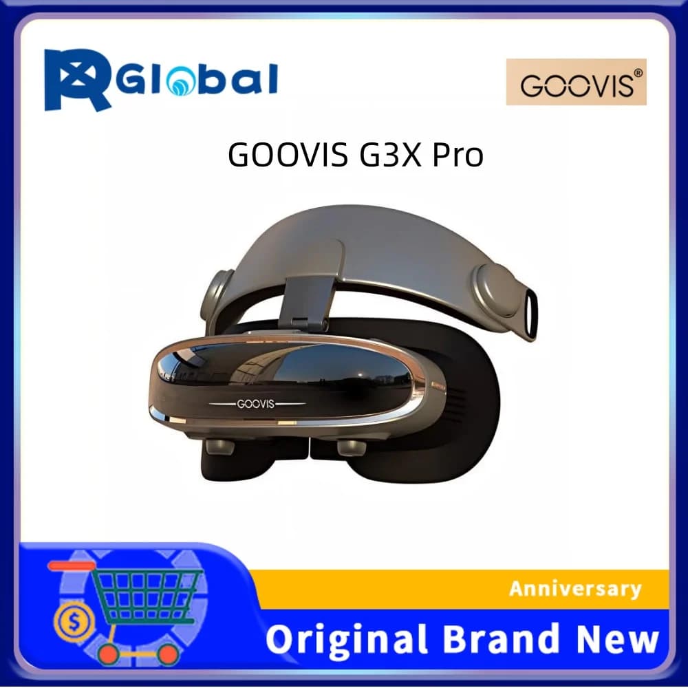 Visore XR 3D Goovis G3X Pro, Doppio Micro-OLED Sony 1080p, Display Virtuale da 800 Pollici, Regolazione Diottrica