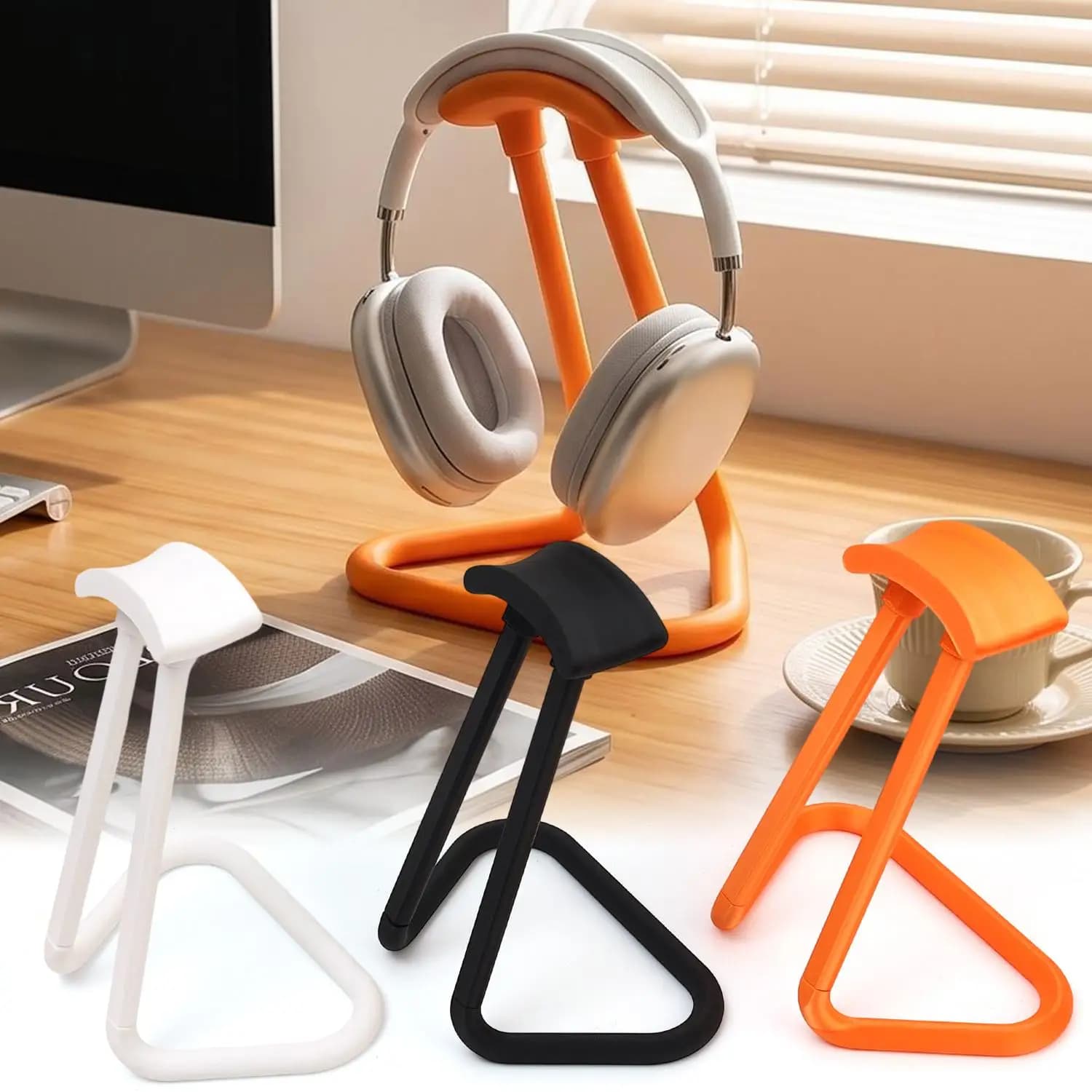 Desktop Anti Slip Headphone Bracket Portable Earphone Holder Stand Universal PC Gaming Headset Music Earphones Stand Mount