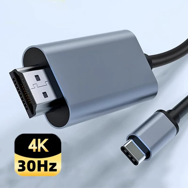 Mirror Screen Cable 1080P 2M USB C 4K 30Hz compatible HDMI display adapter compatible with laptop Thunderbolt4/3 Iphone16/15