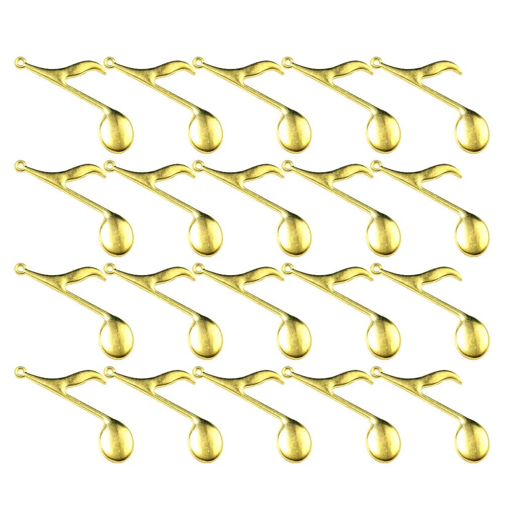 20Pcs Musical Note Alloy Pendant Charms for DIY Jewelry Making Necklace Bracelet Earring Keychain Anklet Sweater Chain Cellphone