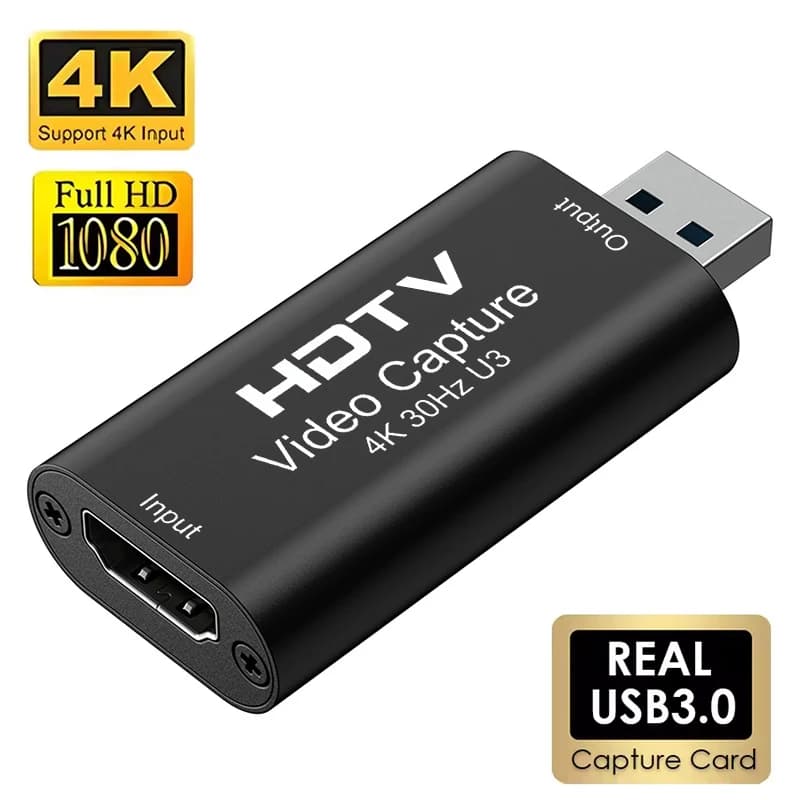 Scheda di acquisizione video USB 3.0 4K 1080P 30hz HDTV Game Grabber Box per PS4, DVD, videocamera, PC, registrazione, streaming live