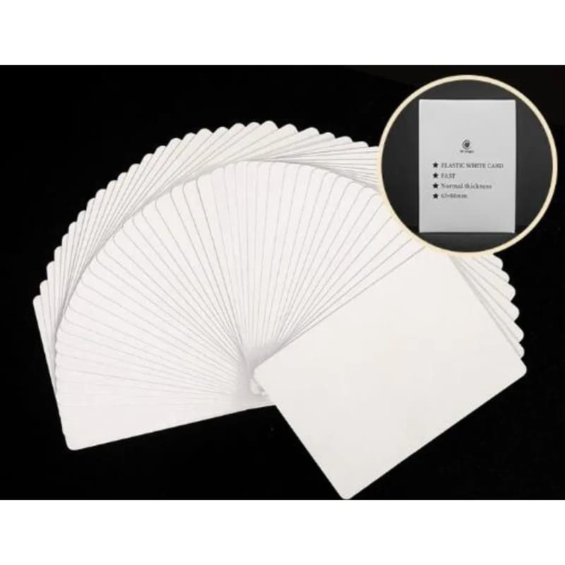 Carta bianca elastica (doppio lato bianco) Carte di manipolazione Trucchi magici da poker Mazzo di magia Giocattolo Facile da giocare Giochi di società Spettacolo