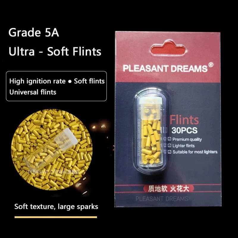30 pz/bottiglia generale ad alta accensione grandi scintille peli morbidi olio benzina accendino pietra di silo morbido 5A accessori per accendini in silicone