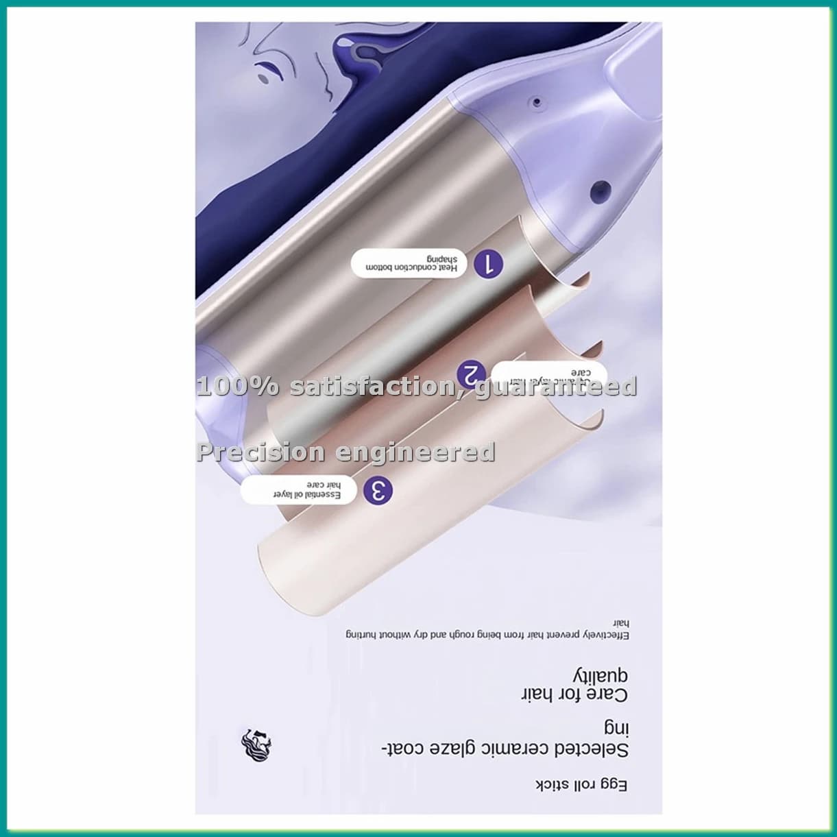 Deep Wave 32mm, 5 Adjustable Temperatures, Quick Heating, Hair Styler - EU Spina - TCES