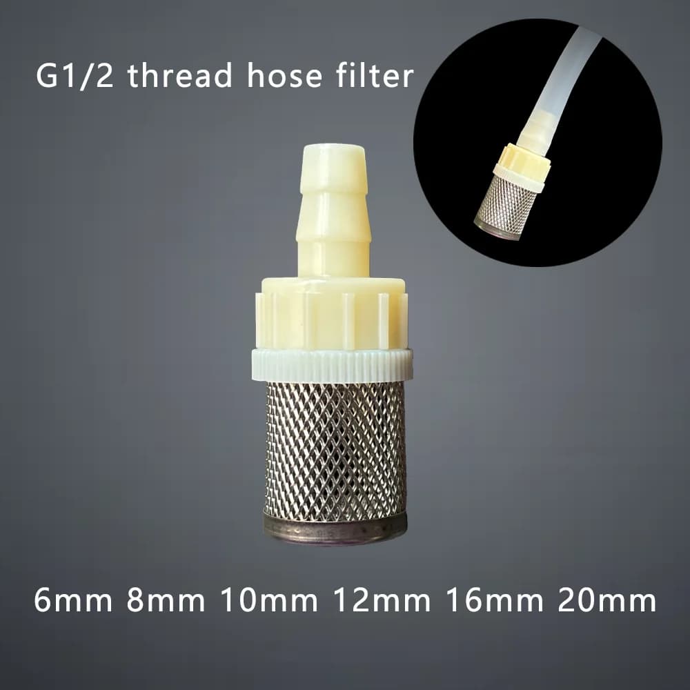 1 Set Tubo Filtro In Acciaio Inox 6mm 8mm 10mm 12mm 16mm 20mm per Acquario Acquario Giardino
