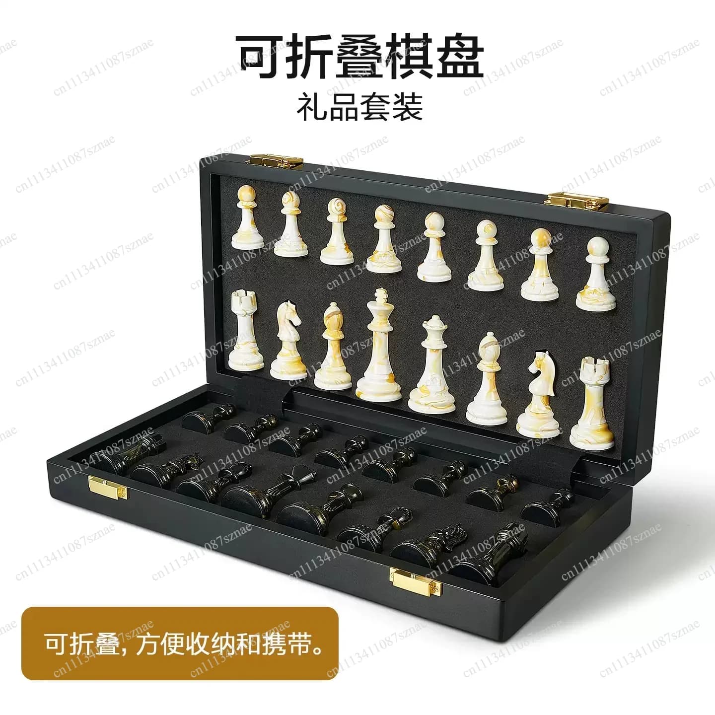 Premium Piano Lacquer Weighted Chess Pieces Set, Professional Tournament Standard for Adults, Portable Gift Box Collection