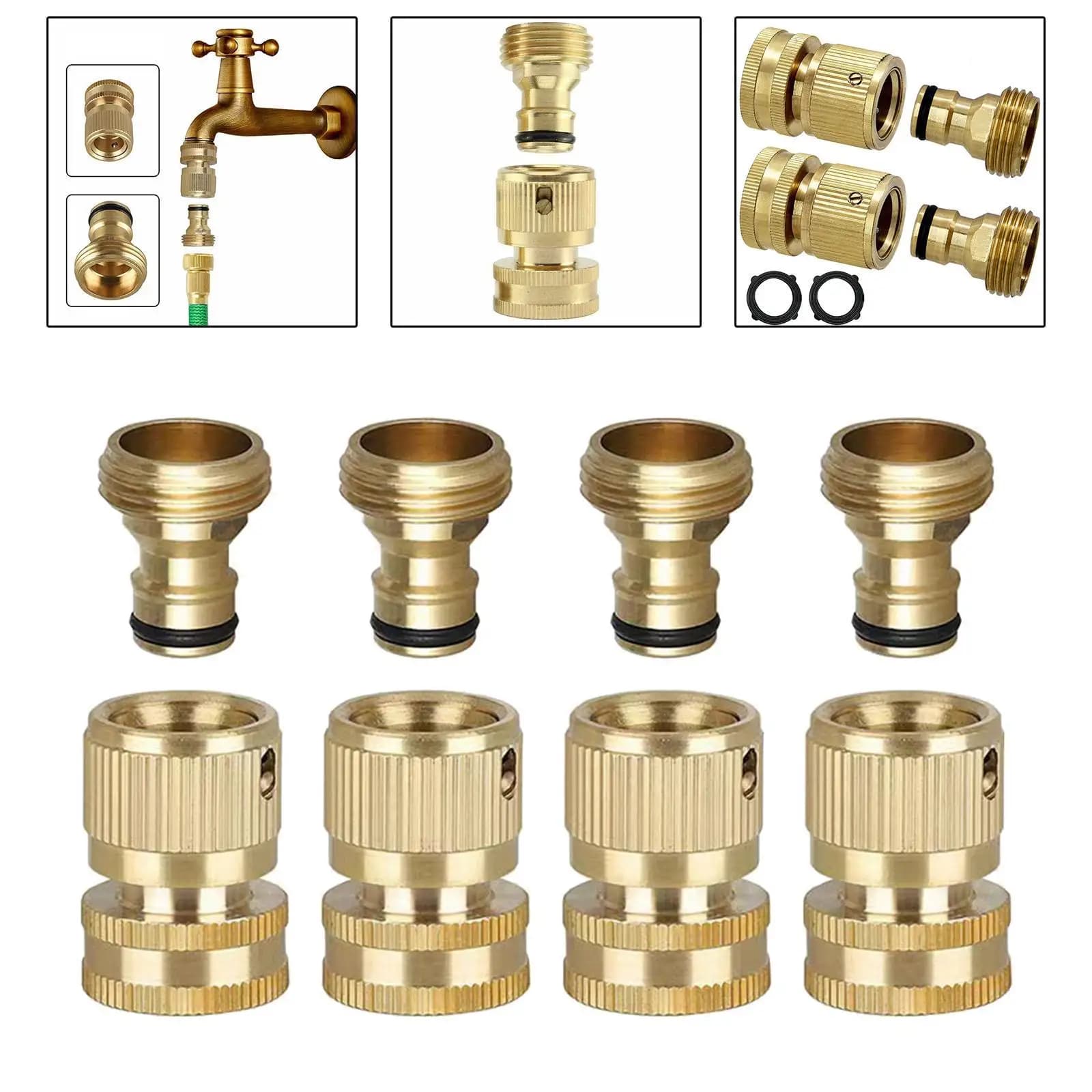 Set of Multifunction Connectors for Garden Pipes, Anti-loss Brass Fittings for Irrigation of the Meadow