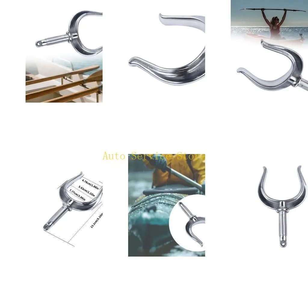 462A Universal Kayak Oar Lock Folding Bracket Heavy Duty 316 Stainless Steel For Outdoor Adventures Secure Paddle Attachment