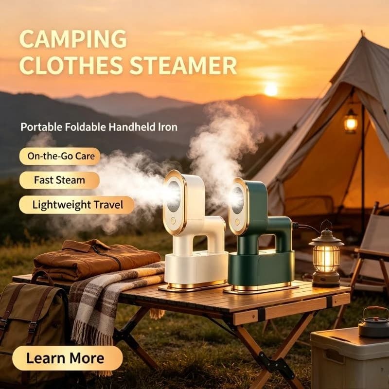 Foldable Mini Portable Handheld Clothes Iron Ultralight Travel Carry-On Garment Steamer for Trip Home