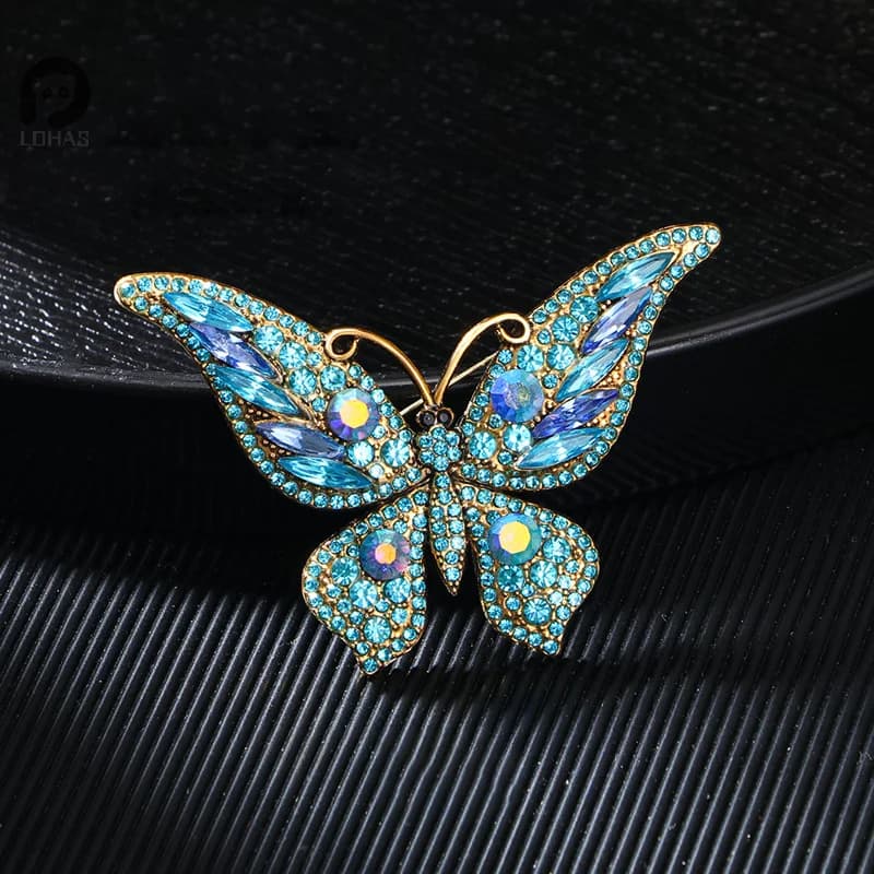 Fashion Butterfly Brooch For Women Alloy Pin Women's Clothing Corsage Animal Insect Scarf Buckle Accessories Jewelry Gift