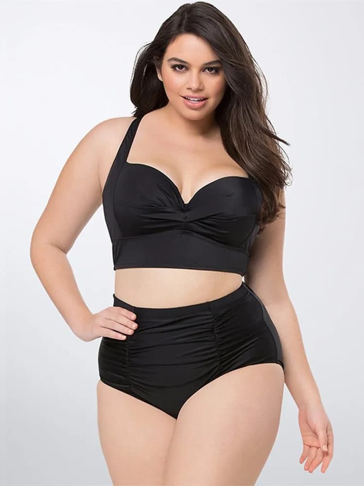 Costumi da bagno di grandi dimensioni Donna 2026 Bikini sexy a vita alta Costume da bagno in 2 pezzi Biquini Costume da bagno da bagno Beachwear Plus Size 5XL