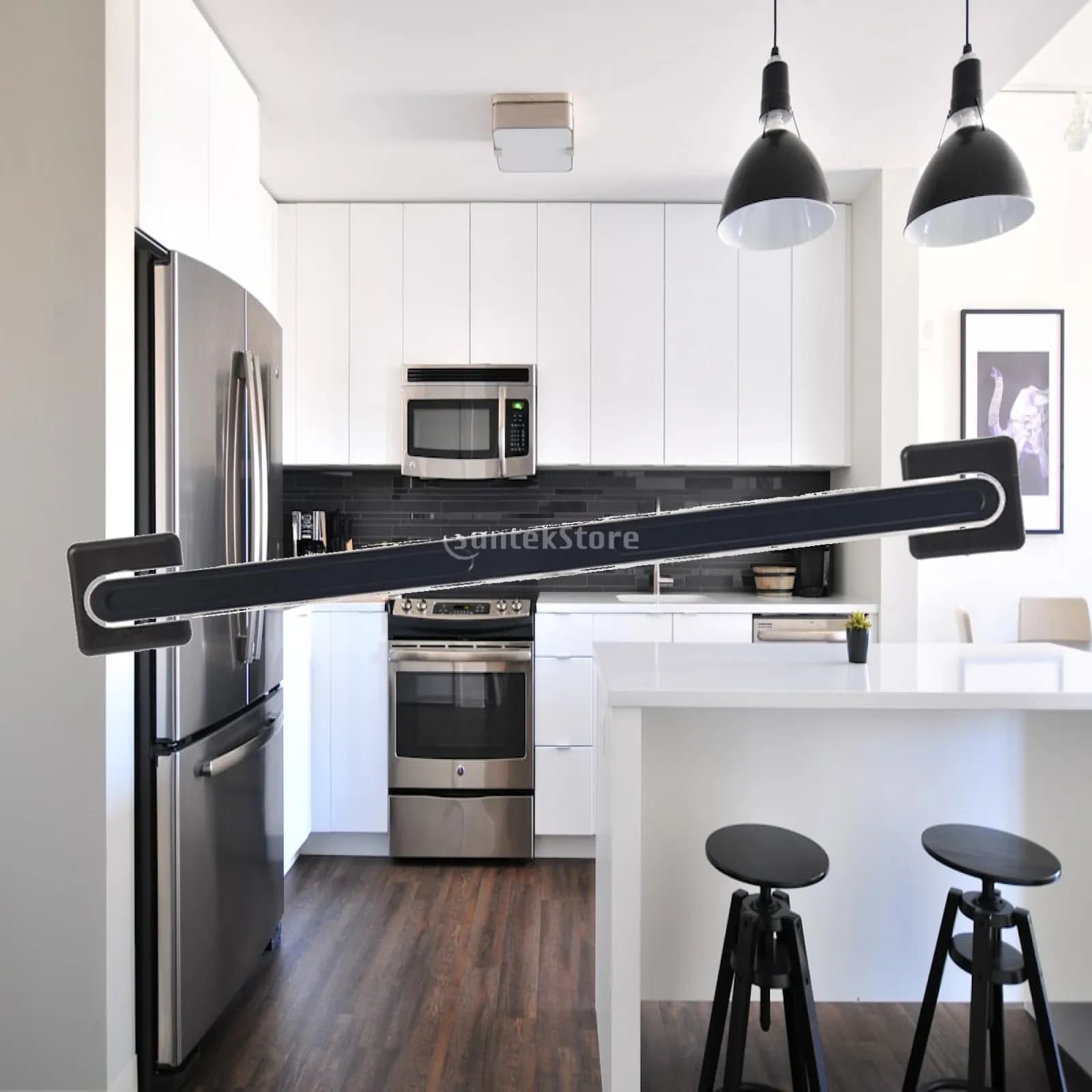 Wall Mount Towel Rack Pounch Thickened Kitchen Rack Shelf Non Slip Hanging Holder Stand Slipper Rack for Cupboard Kitchen