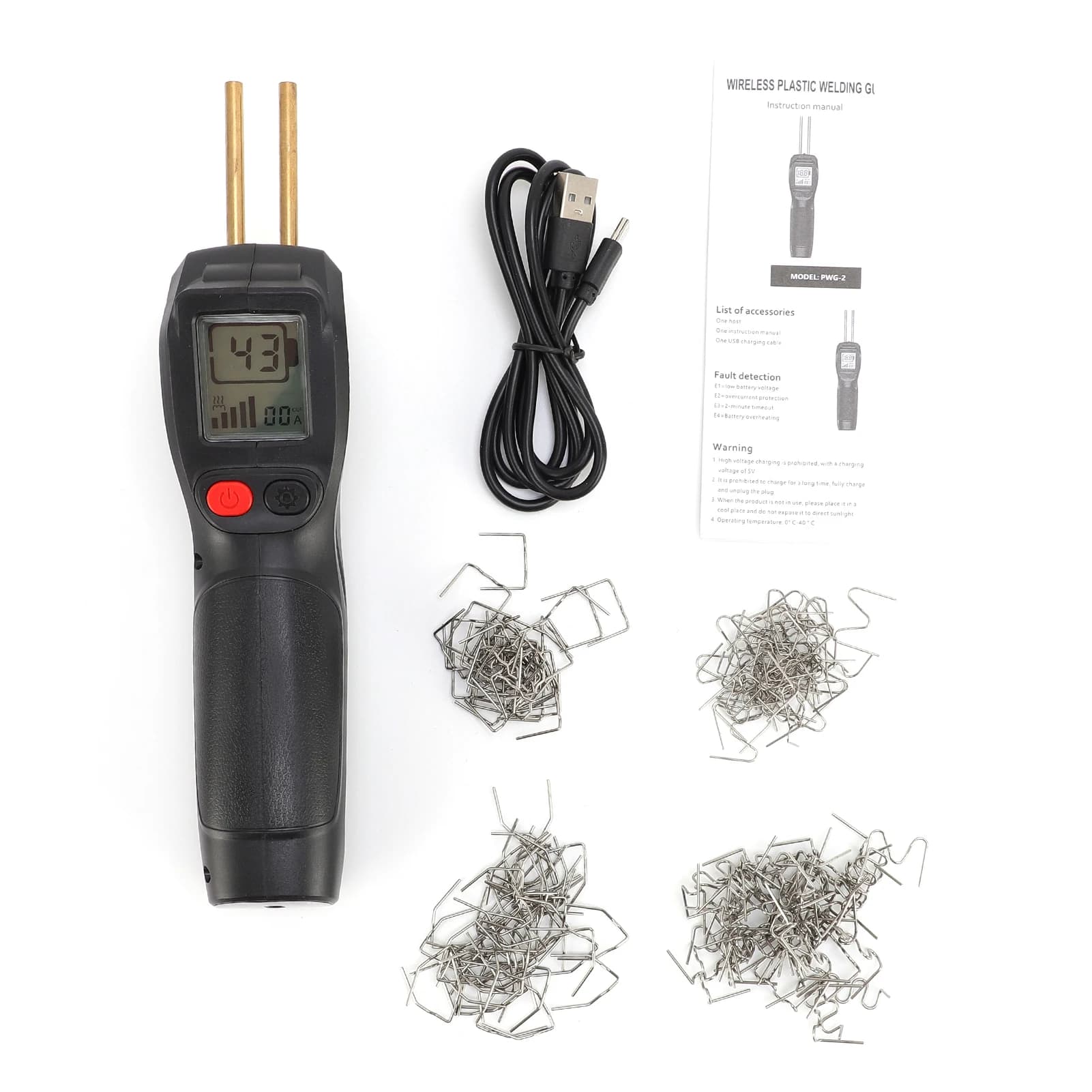 Saldatore per Plastica Senza Fili con Display LCD, Riscaldamento Rapido, Riparazioni Efficienti, Pistola Portatile per Saldatura e Riparazione di Mobili in Plastica