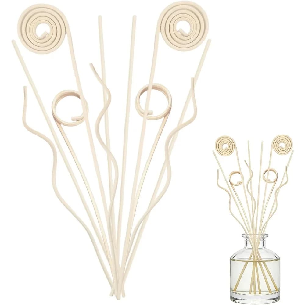 10PCS Reed Diffuser Sticks - Natural Rattan Wood Diffuser Sticks for Essential Oils, Enhancing Home and Office Ambiance