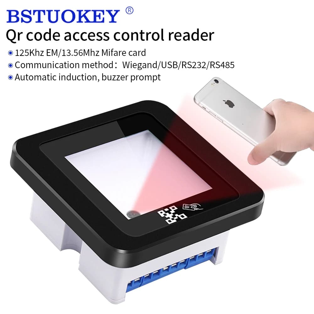 Lettore RFID per scanner di codici a barre con codice QR 1D 2D USB RS232 per scheda ID/IC e lettore NFC Telai per controllo accessi Macchina per il controllo del cancello