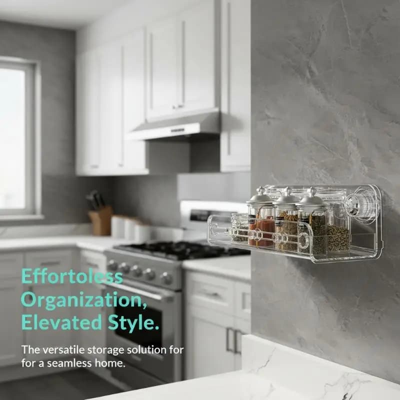 Clear Acrylic Fridge Storage Organizer With Removable Dividers Suction Cup Hooks For Drinks Snacks Condiments Kitchen Pantry