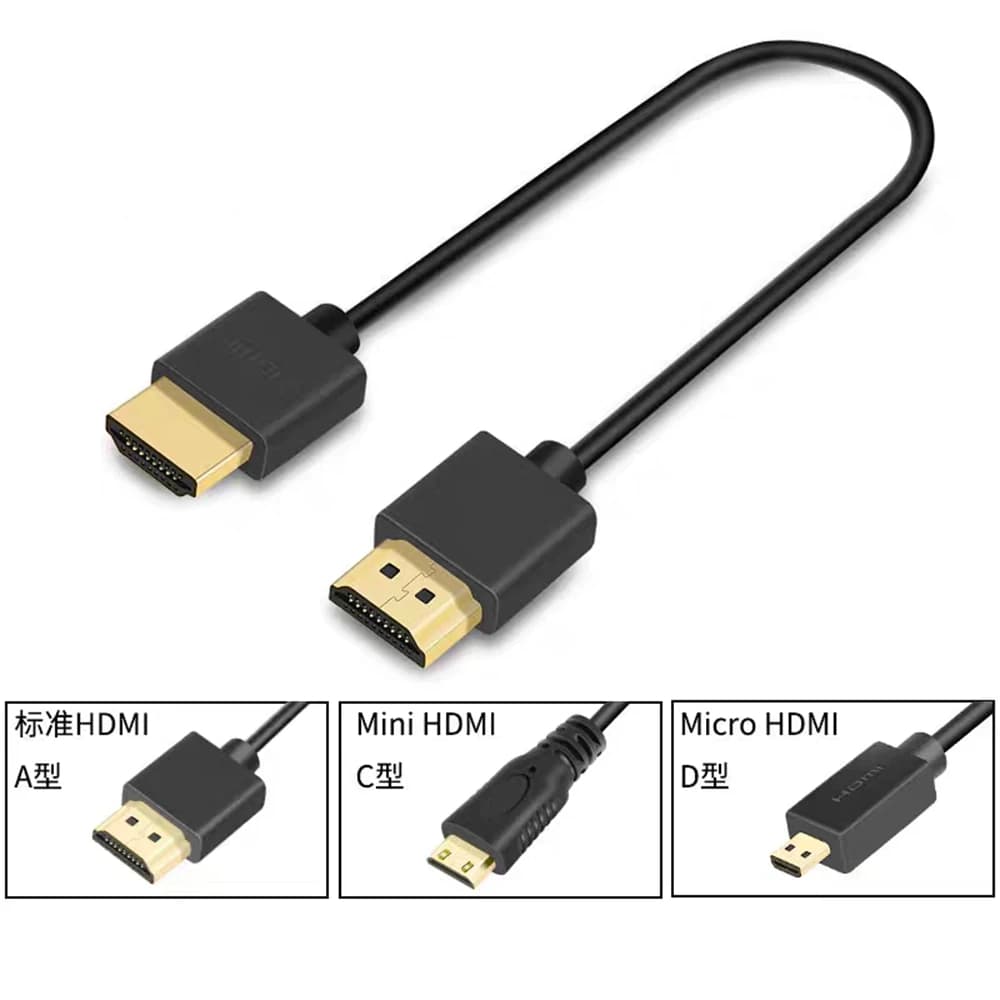 HDMI Super Fine 4K2.0 Mini micro HDMI SLR a linea corta Monitor Atomos Amutong a gomito da 90 gradi