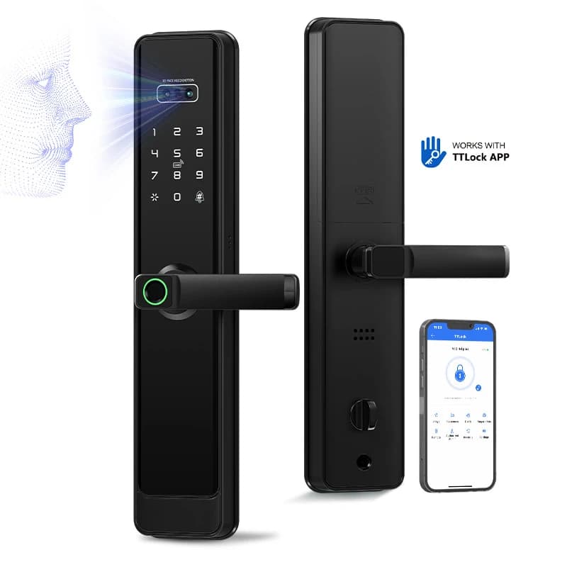 Ttlock telecomando 3d riconoscimento facciale fingerprint smart lock serratura elettronica intelligente digitale sicura automatica per la casa