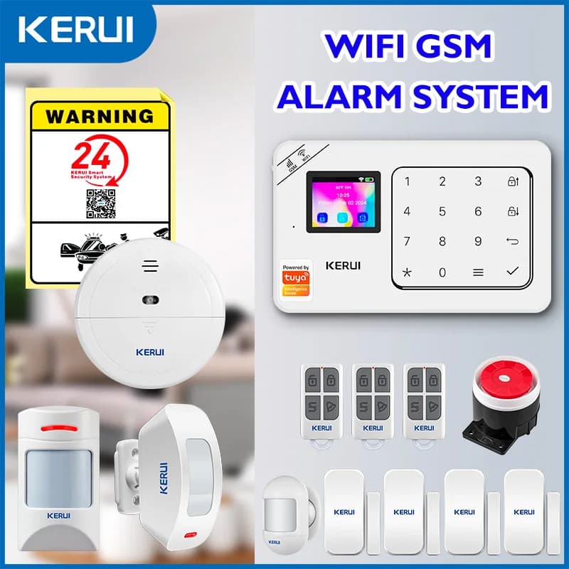 KERUI W181 Nuovo pannello Host Sistema di allarme domestico Wireless WiFi GSM Allarme antifurto Tuya Smart Life per la tua famiglia Sicurezza sicura