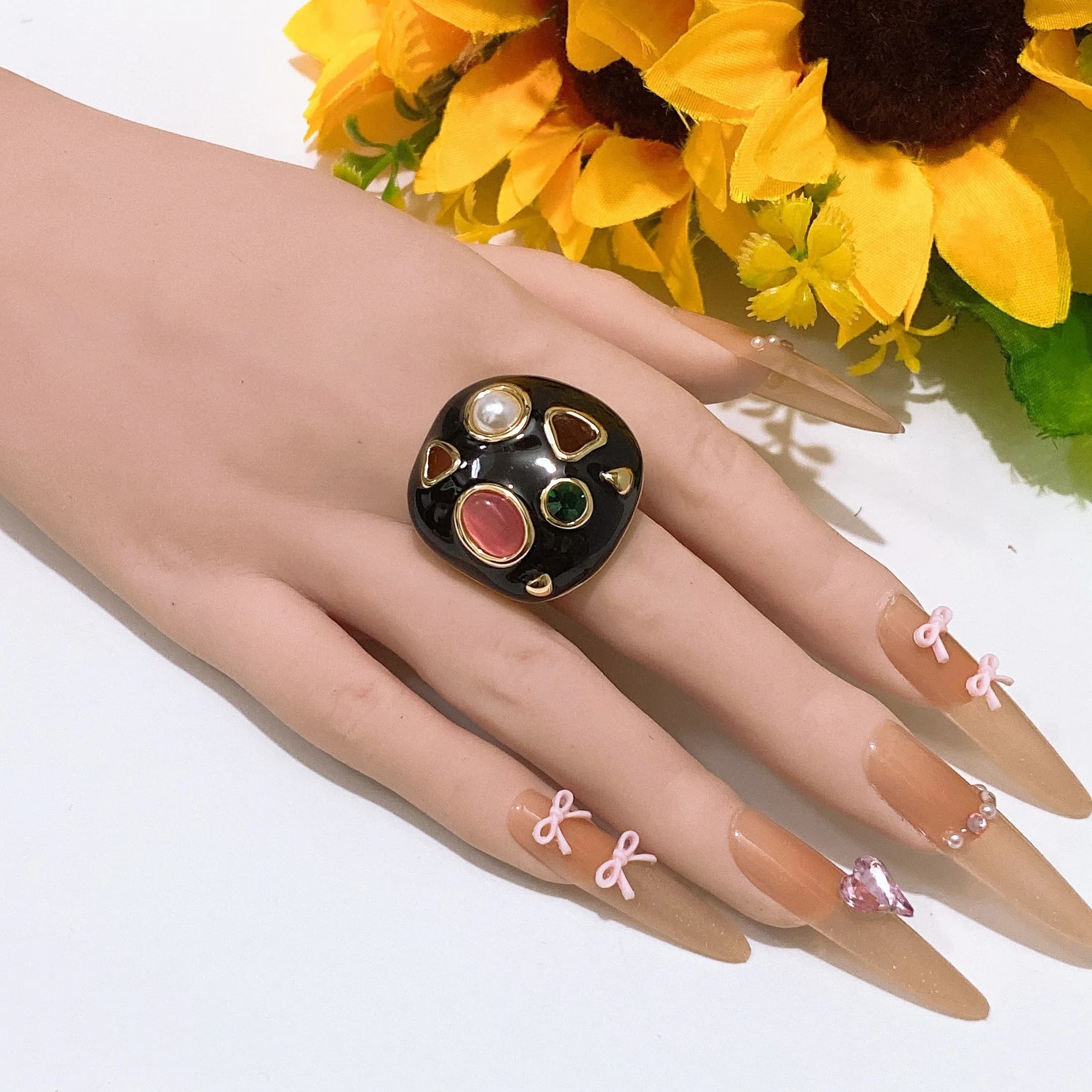 Anello da festa alla moda, di tendenza, irregolare e rotondo, gioiello elegante per Natale, leggero, da indossare tutti i giorni, idea regalo, spedizione gratuita