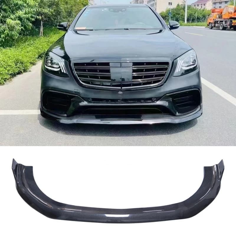Carbon Fiber Body Kit for S-Class S63 S65 W222 Front Bumper Lip Rear Bumper Diffuser Spoiler Kit