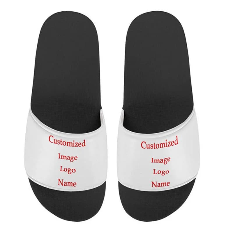 Personalizza la tua immagine Stampa Pantofole Scarpe da spiaggia da uomo Sandali da donna Infradito da casa estiva per coppia Chaussures casual Femme Slides