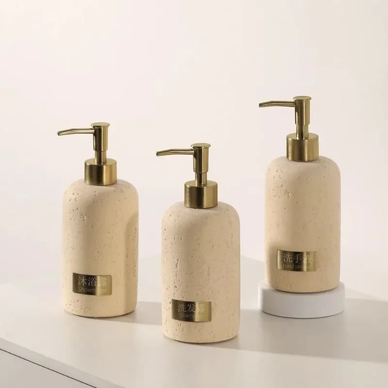 Vintage Gravel Portable Lotion Bottle Aromatherapy Counter Bathroom Shampoo Bottling Soap Dispenser Bathroom Accessories Modern