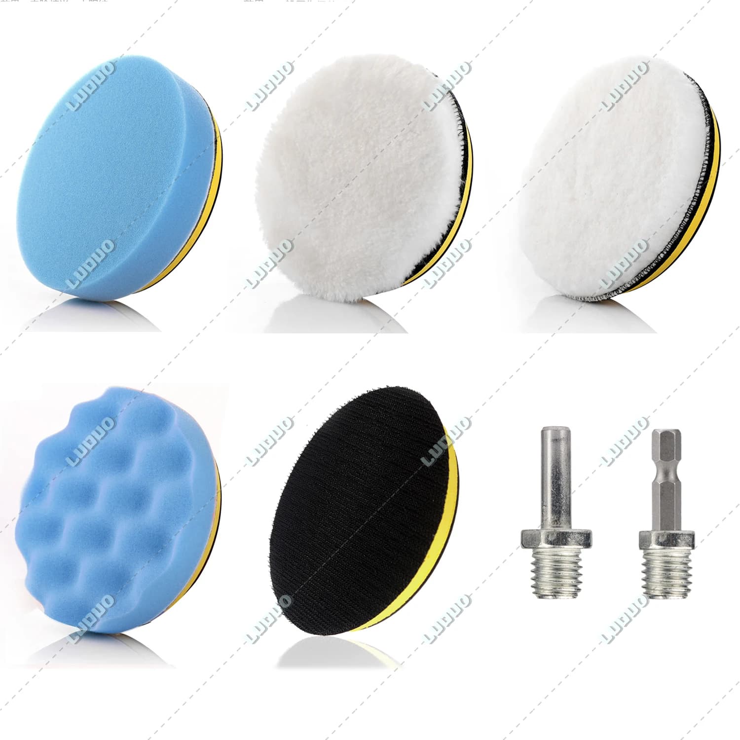 Dettagli auto disco per lucidatura ceretta spugna pad kit M10 adattatore per trapano levigatura carta vetrata per lucidatrice fari restauro 3 pollici