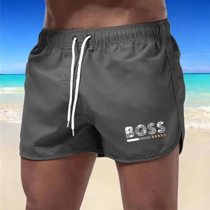 Men's essential beach shorts for vacation and leisure, summer daily exercise, gym, fitness, boxing, running, cycling