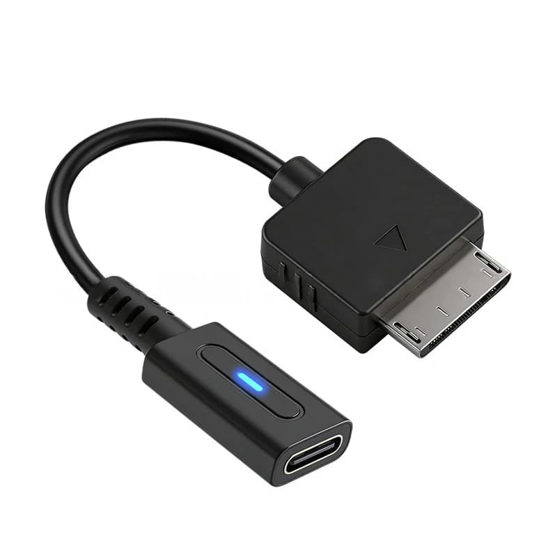 Cavo USB Tipo C per Controller PSP Go, Adattatore di Ricarica Tipo C con LED, Cavo Convertitore per Console di Gioco Sony PSP Go