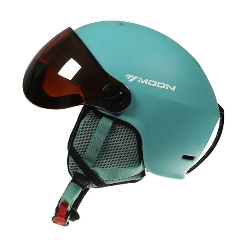 Casco da Sci con Occhiali Integrati Unisex, Attrezzatura Essenziale per Sport Invernali, Certificato CE, Aerodinamico, Antiappannamento