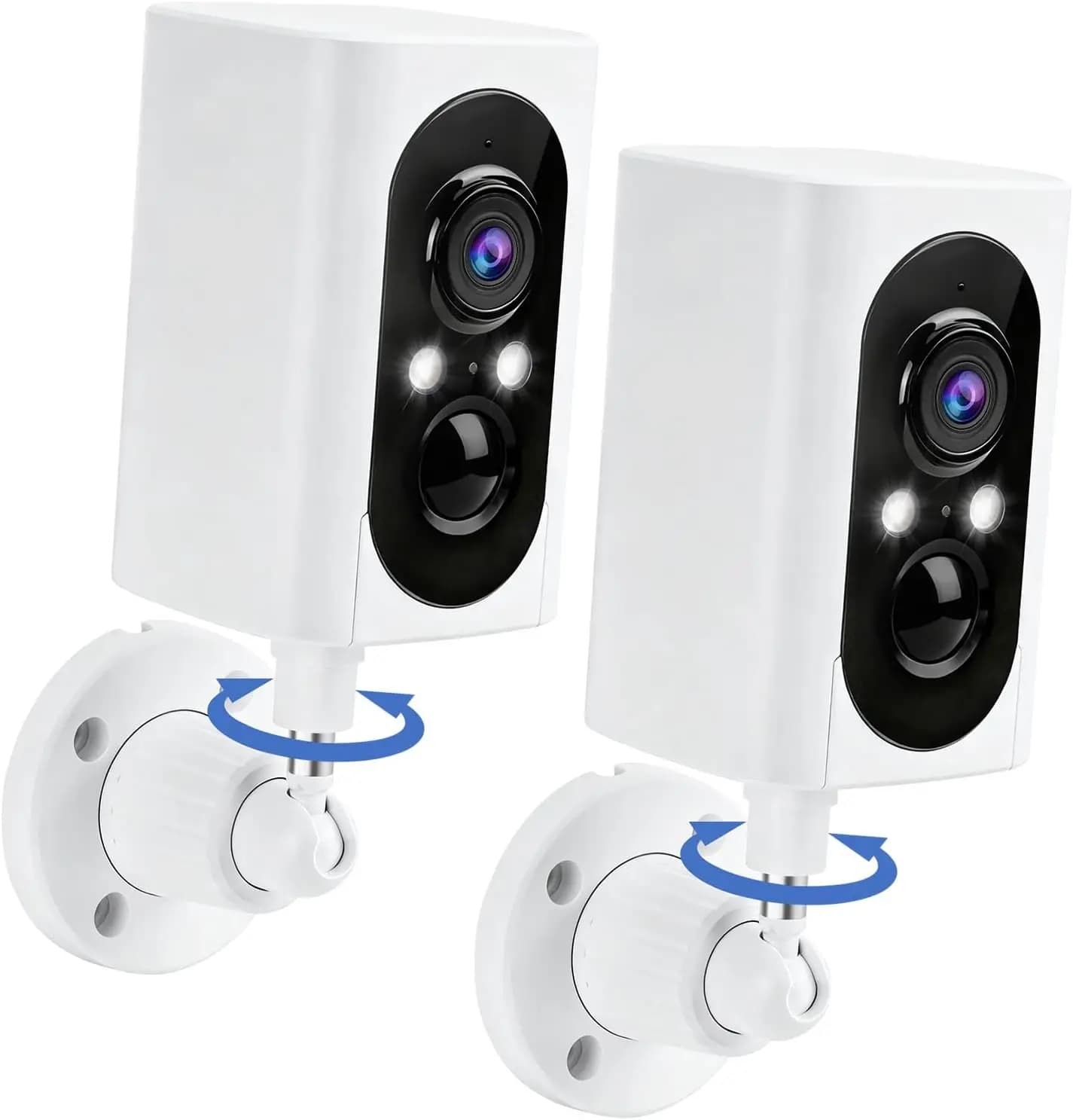 Wireless 2K External Security Camera with Night Vision 355 ° Camera rotation, motion detection, bidirectional audio