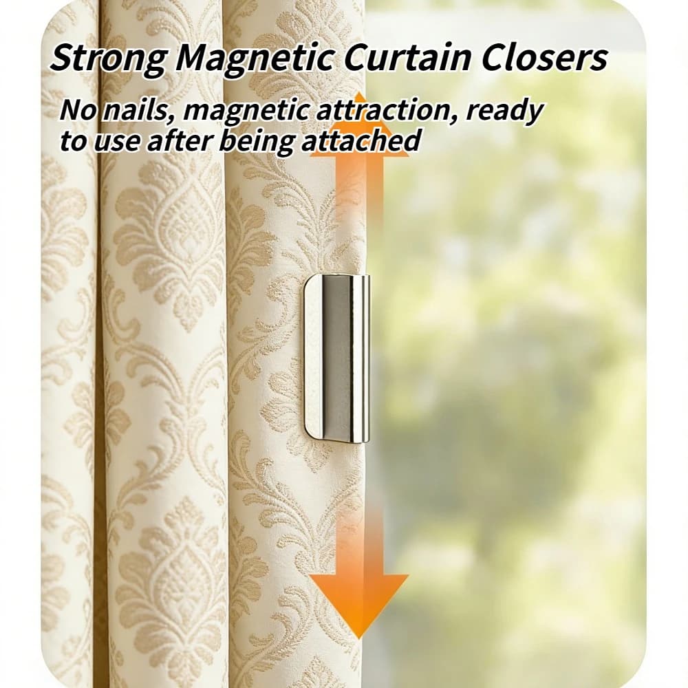 Clip magnetiche per chiusura tende, 1/3/5 paia, bloccano l'infiltrazione di luce, mantengono le tende chiuse, per decorazioni di finestre di casa, camera da letto, ufficio.
