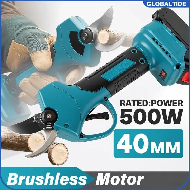 Brushless Electric Pruning Shears Professional Garden Scissors Fruit Tree Branch Trimmer Cordless Flower Cutter Power Tool