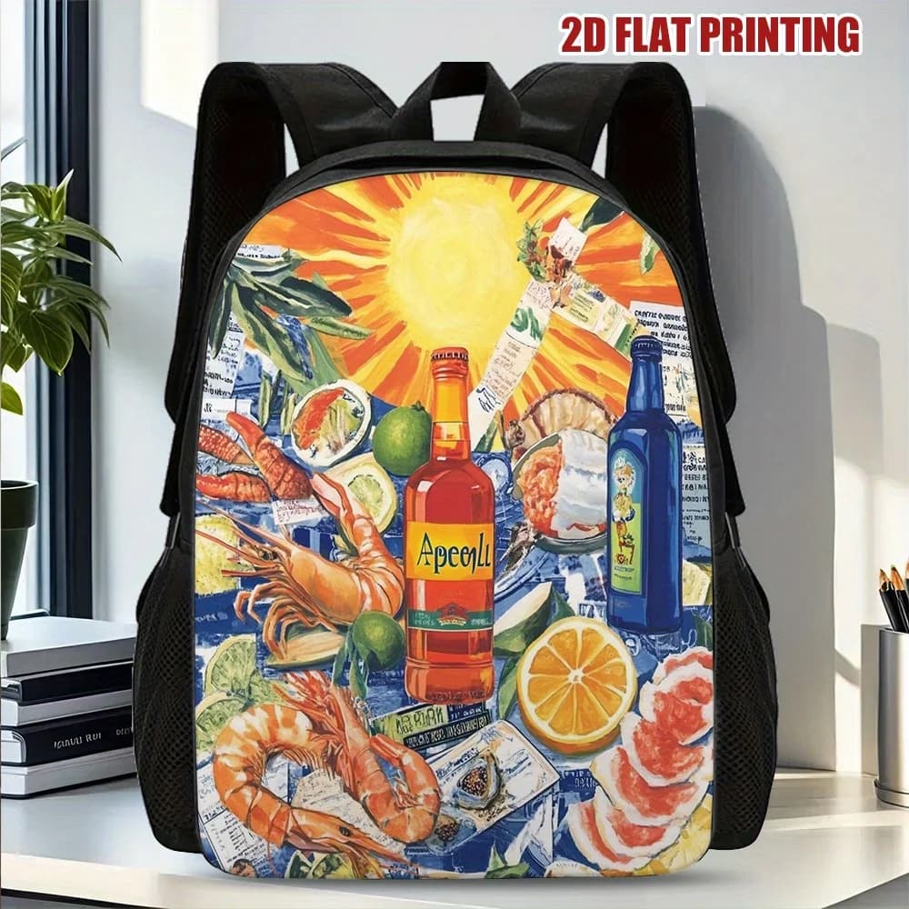 1 summer backpack Aperitif mix & match, adjustable shoulder straps, design with spacious compartments, suitable